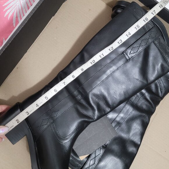 Frye Kate Knee High Boots Womens 7.5 Black Country Western Rustic Chore Riding - Picture 6 of 7